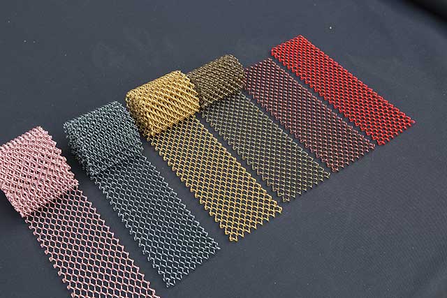 perforated metal material and use