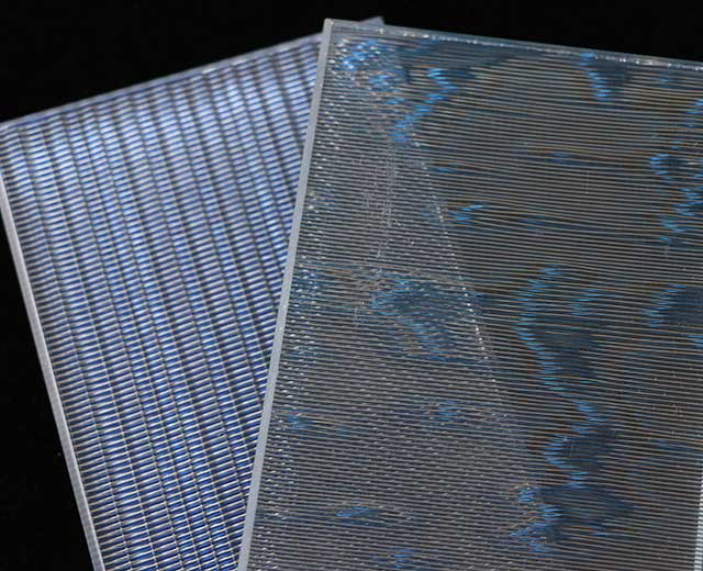 Laminated glass metal mesh