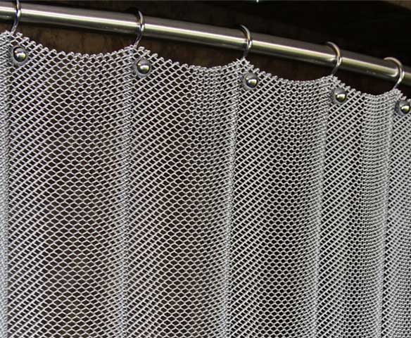 Creative design with metal coil drapery curtain