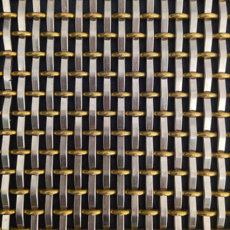 Woven metal decorative mesh