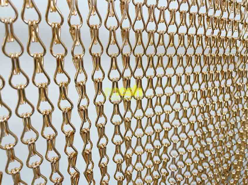 What are the fire-resistant properties of Chain Link Curtain