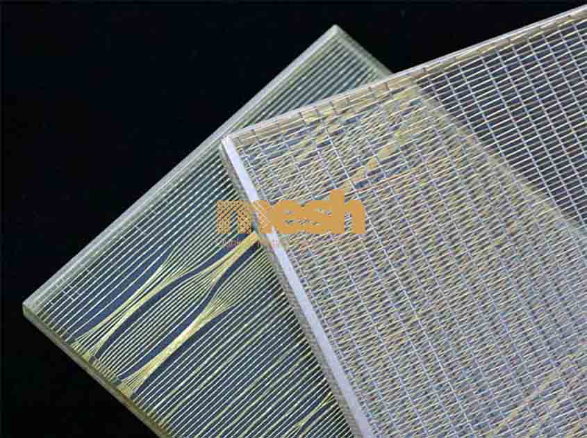 Does Laminated Glass Metal Mesh offer protection against electromagnetic interference