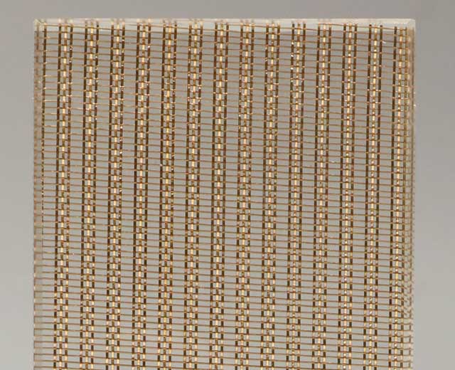 Laminated glass metal mesh